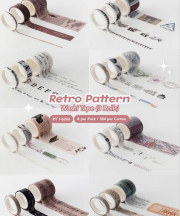 Masking Tape Set 3pc Retro Pattern